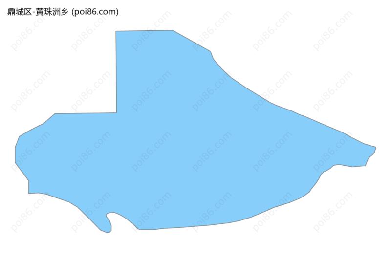 黄珠洲乡边界地图