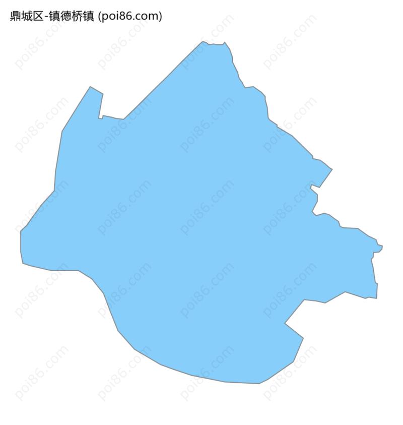 镇德桥镇边界地图