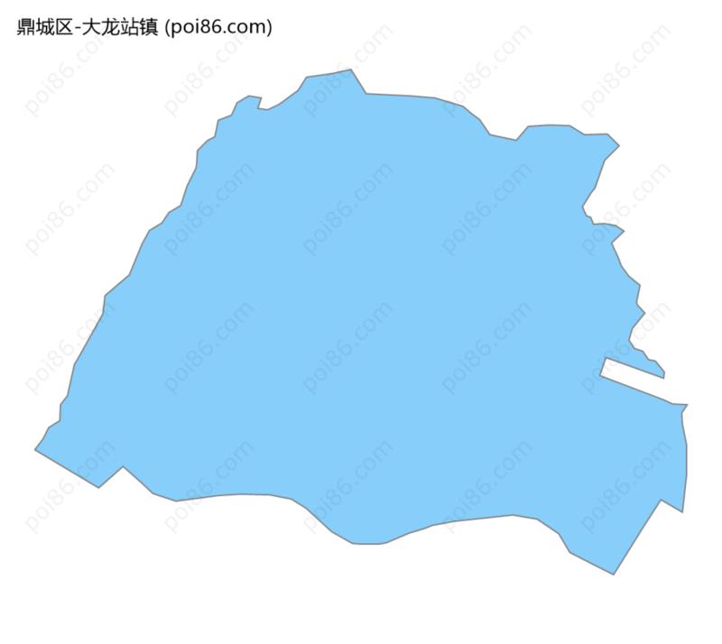 大龙站镇边界地图