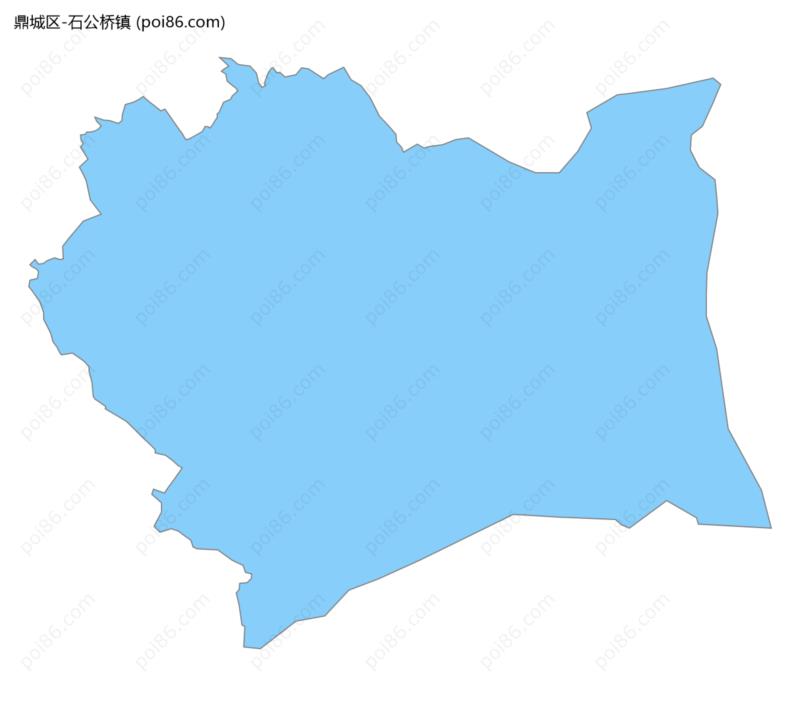 石公桥镇边界地图