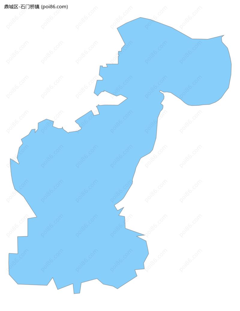 石门桥镇边界地图