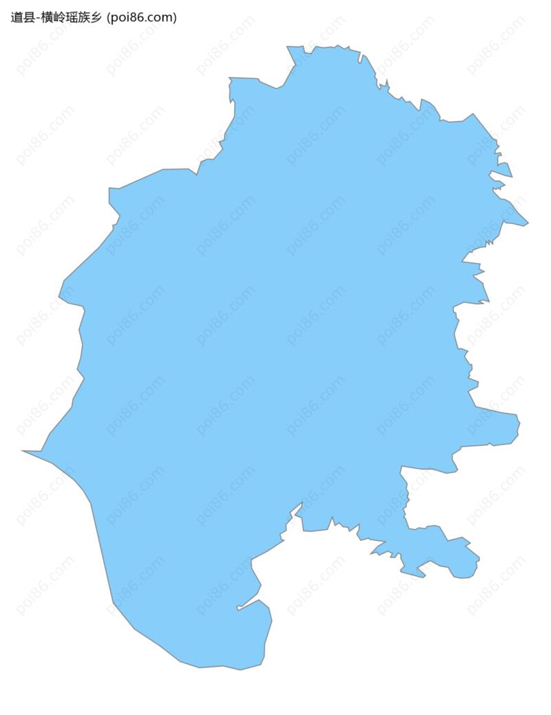 横岭瑶族乡边界地图