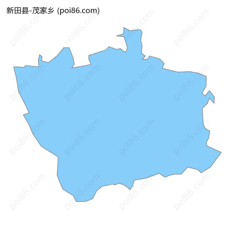 茂家乡边界地图