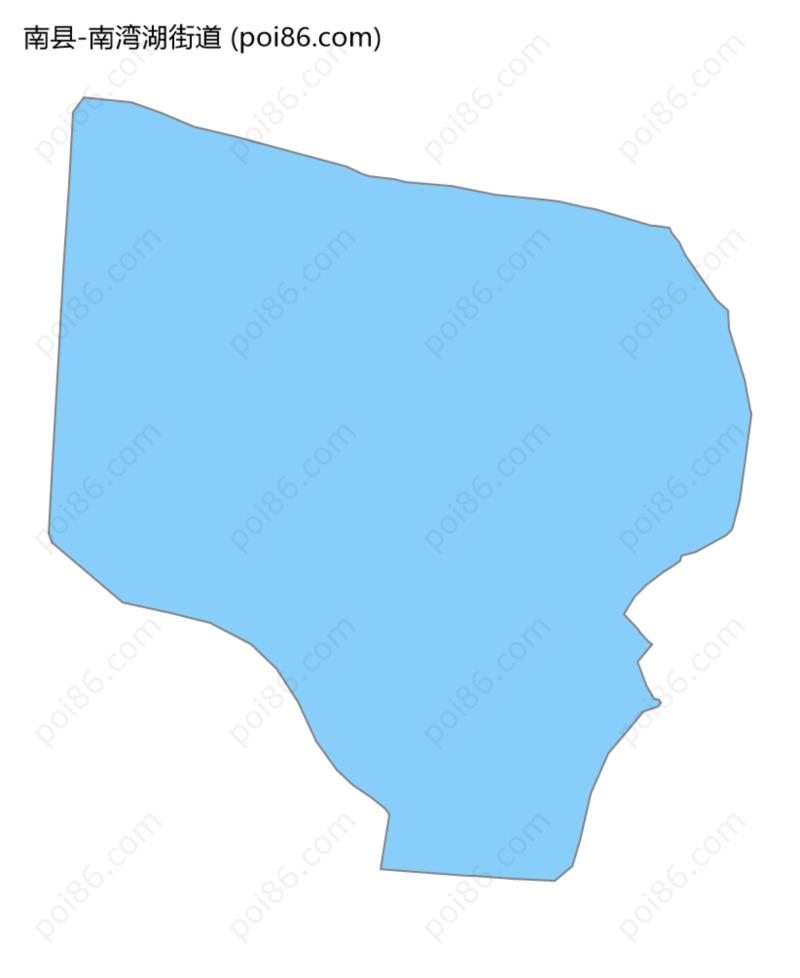南湾湖街道边界地图