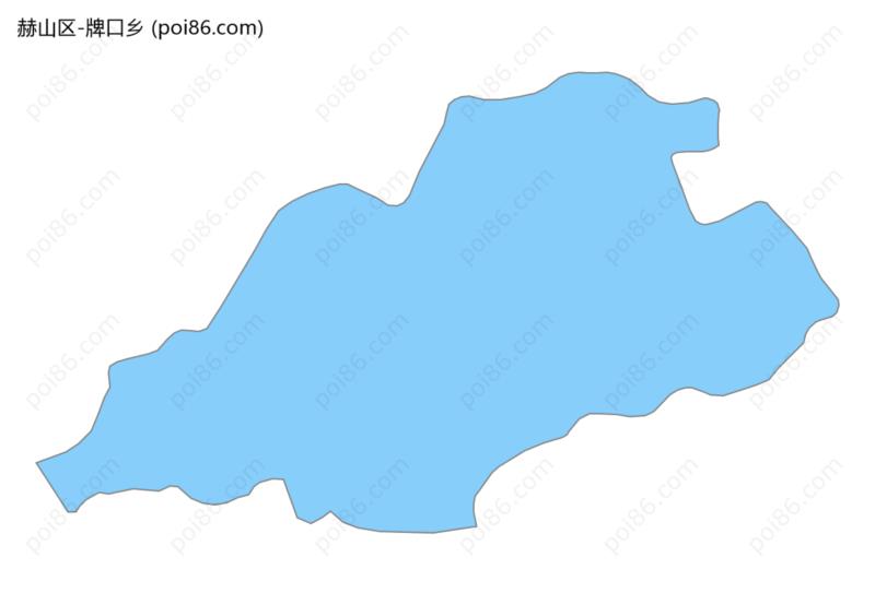 牌口乡边界地图