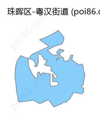 粤汉街道边界地图