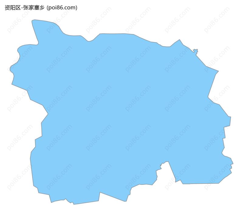 张家塞乡边界地图