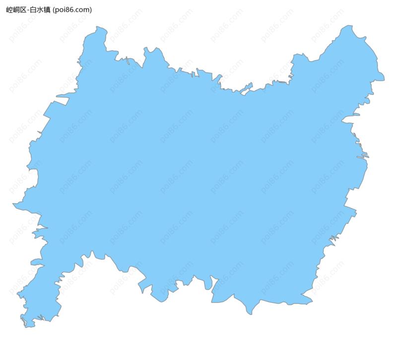 白水镇边界地图