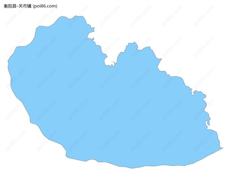 关市镇边界地图