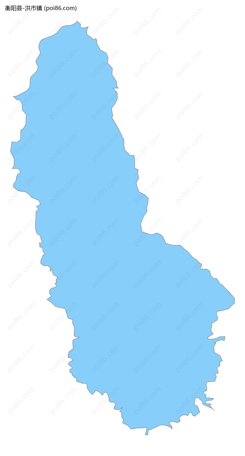 洪市镇边界地图