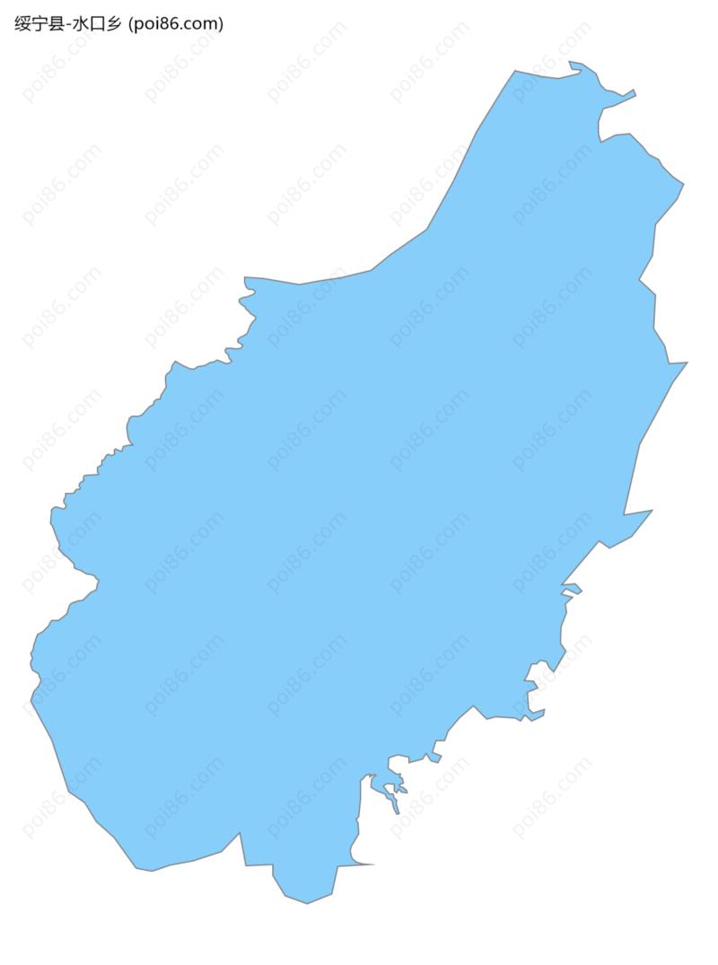 水口乡边界地图