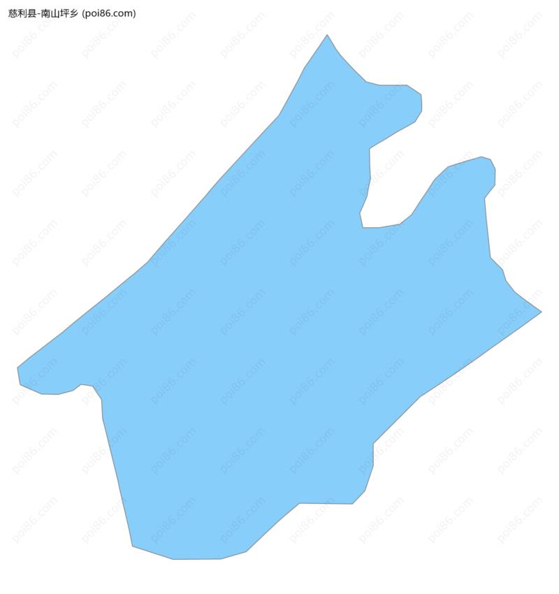 南山坪乡边界地图