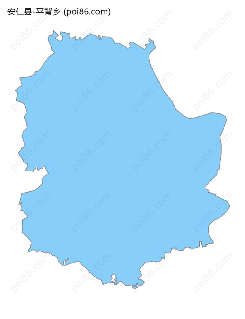 平背乡边界地图