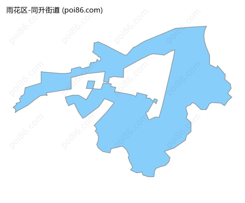 同升街道边界地图