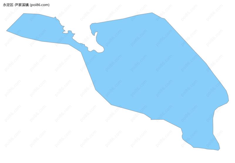 尹家溪镇边界地图