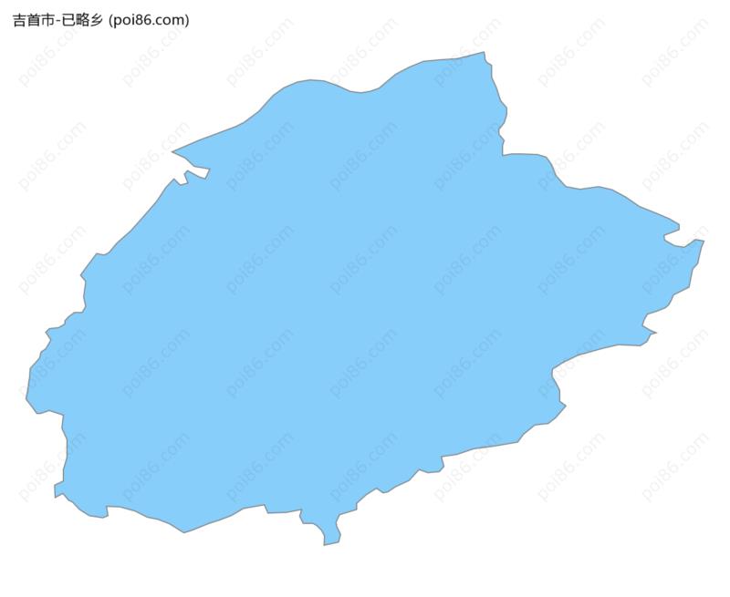 已略乡边界地图