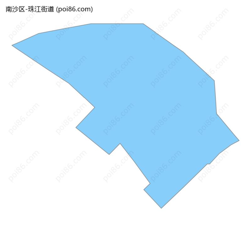 珠江街道边界地图