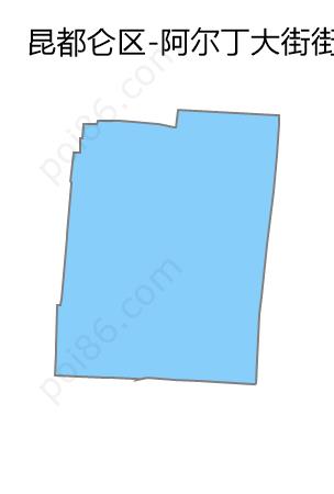 阿尔丁大街街道边界地图
