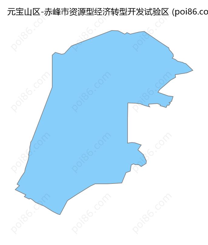 赤峰市资源型经济转型开发试验区边界地图