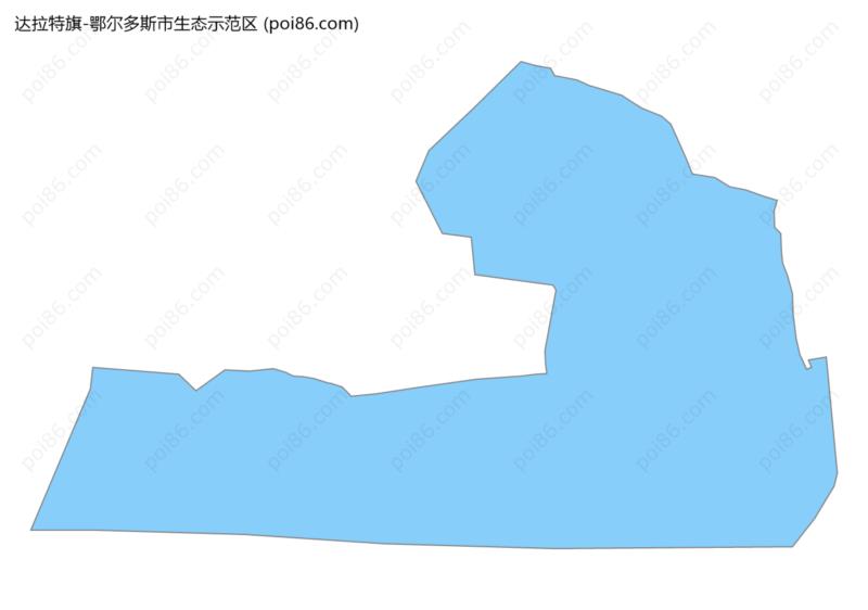 鄂尔多斯市生态示范区边界地图