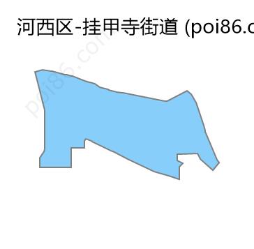 挂甲寺街道边界地图