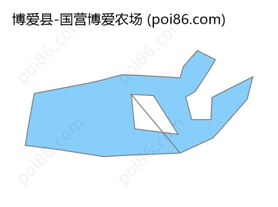 国营博爱农场边界地图
