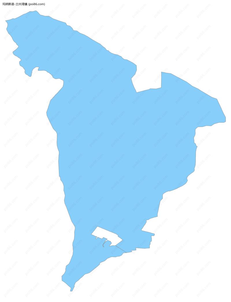 兰州湾镇边界地图