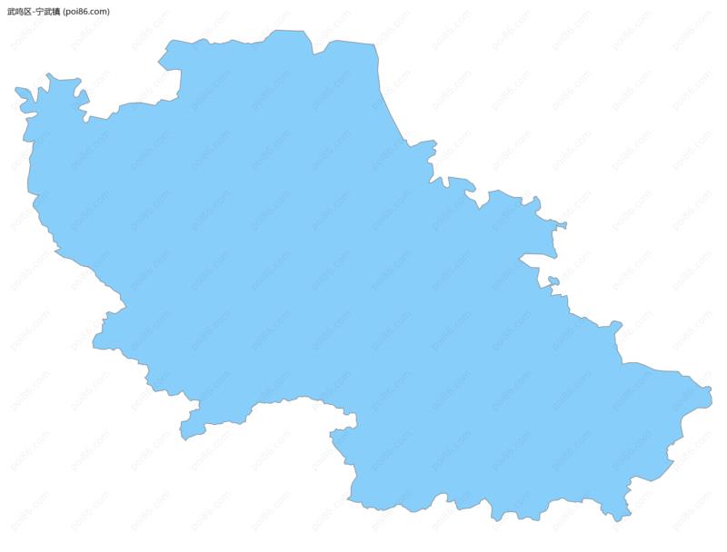 宁武镇边界地图