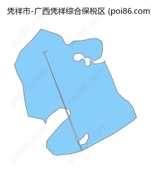 广西凭祥综合保税区边界地图