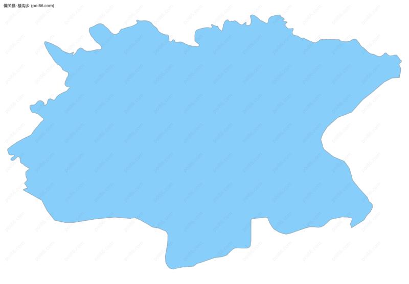 楼沟乡边界地图