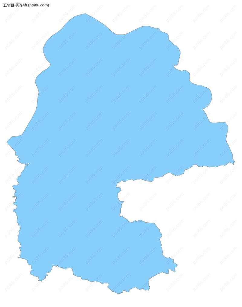 河东镇边界地图