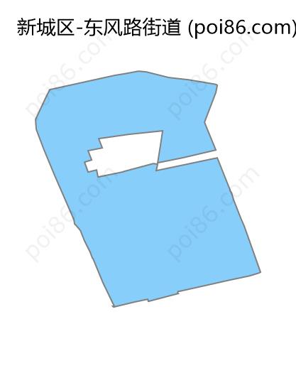 东风路街道边界地图