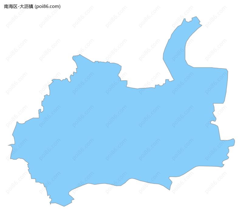 大沥镇边界地图