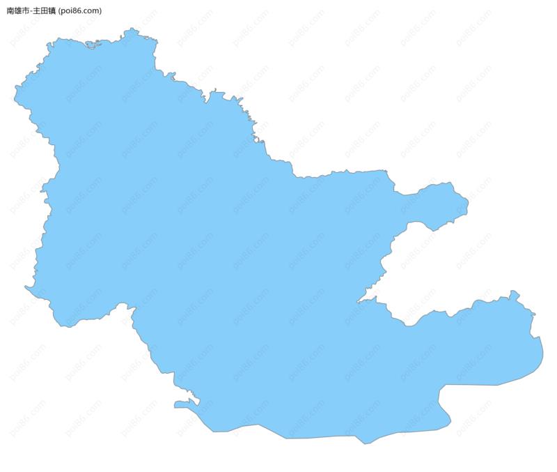 主田镇边界地图