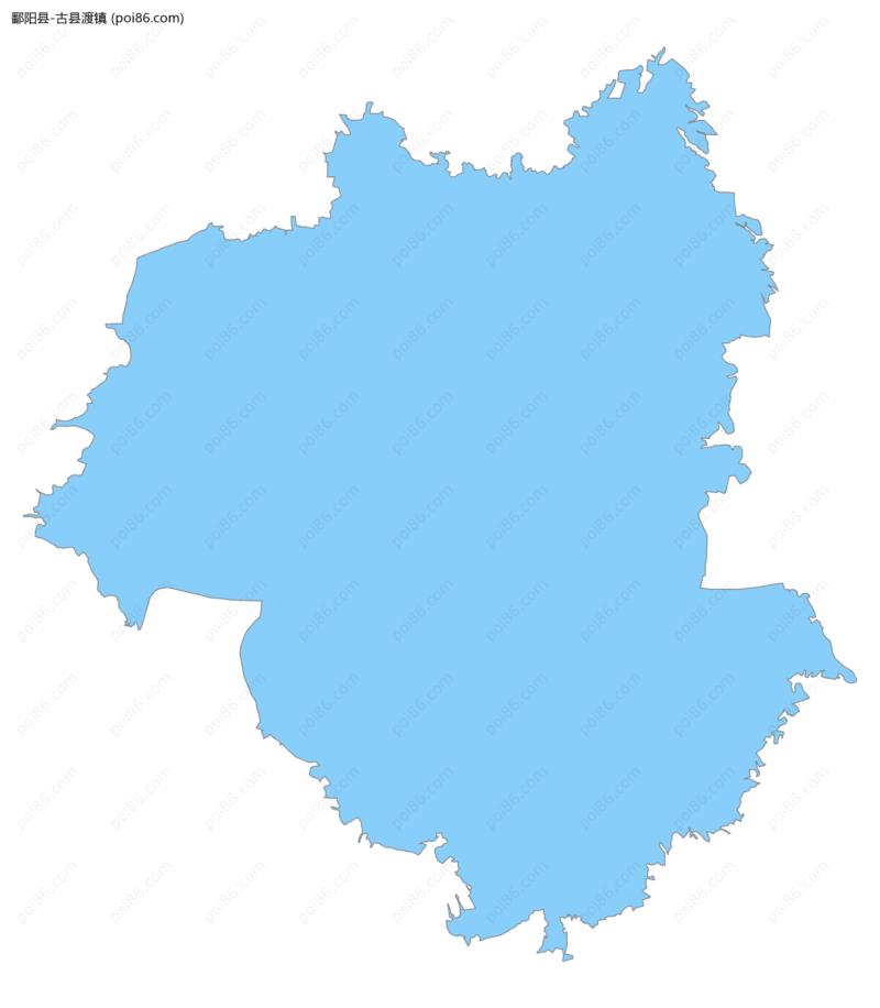 古县渡镇边界地图