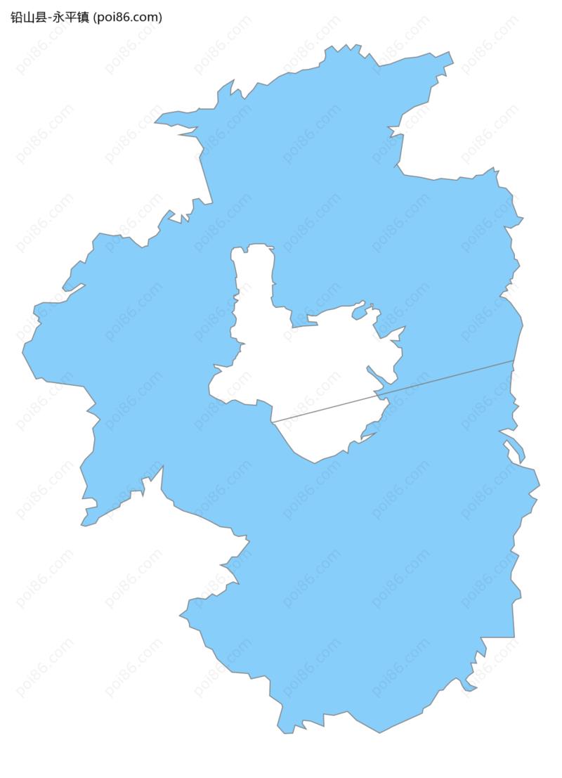 永平镇边界地图