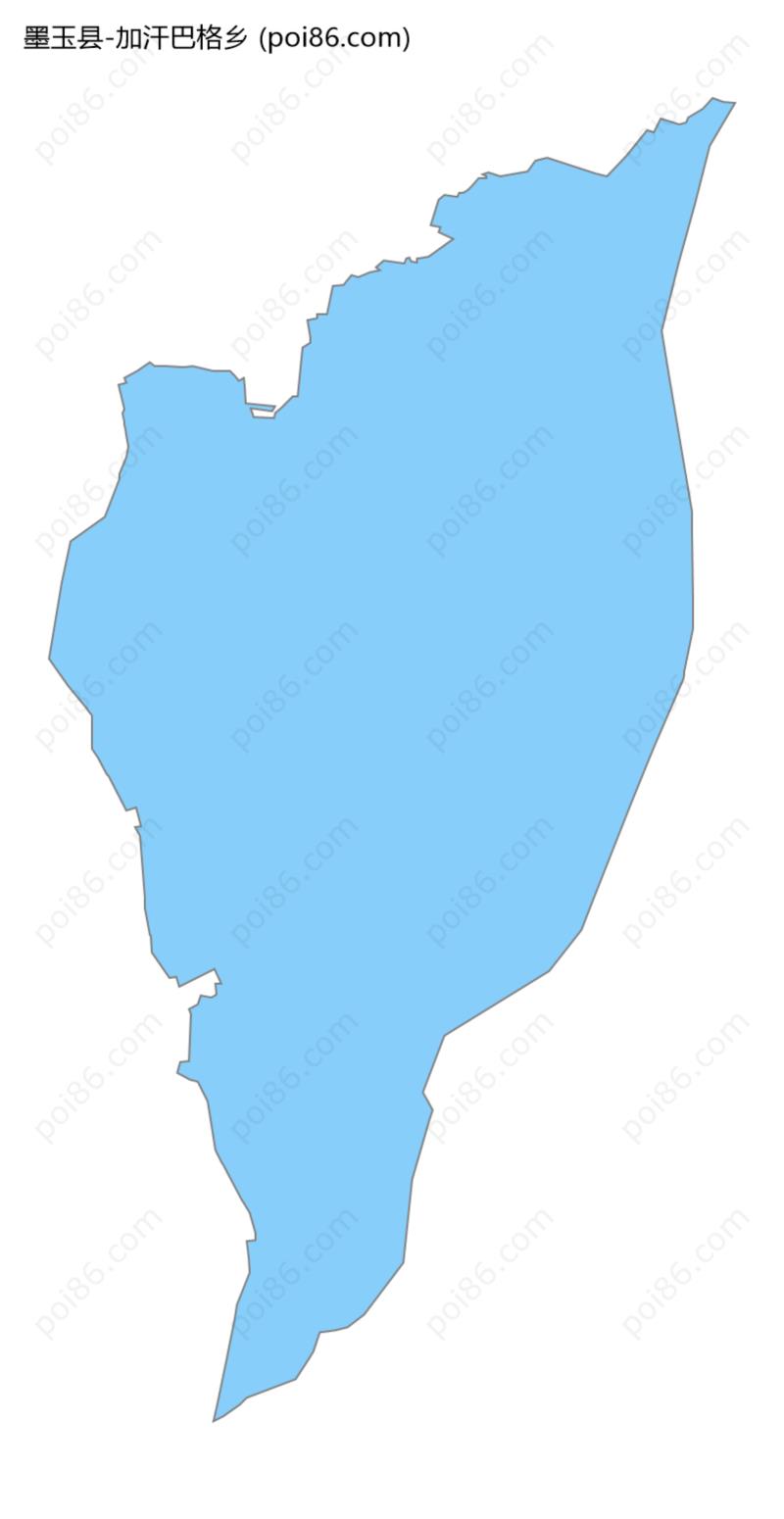 加汗巴格乡边界地图