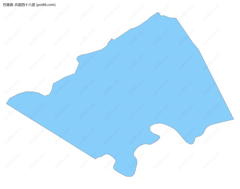 兵团四十八团边界地图