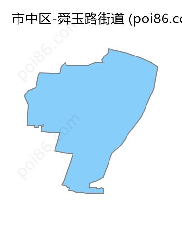 舜玉路街道边界地图