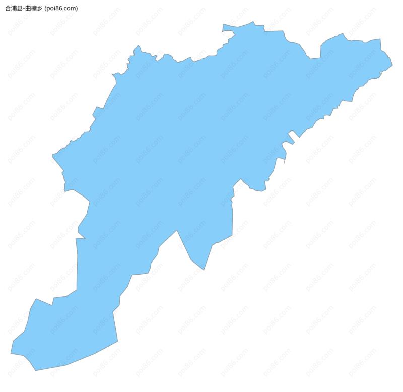 曲樟乡边界地图