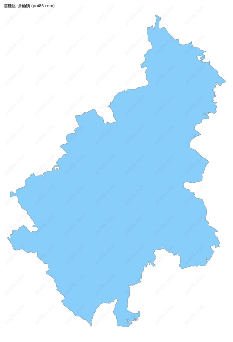 会仙镇边界地图