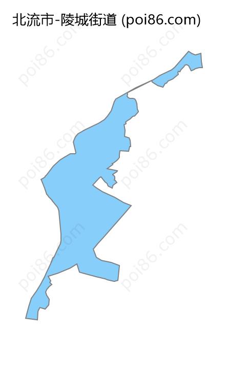 陵城街道边界地图