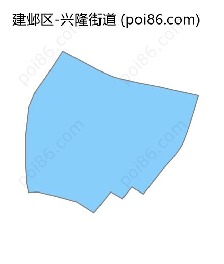 兴隆街道边界地图