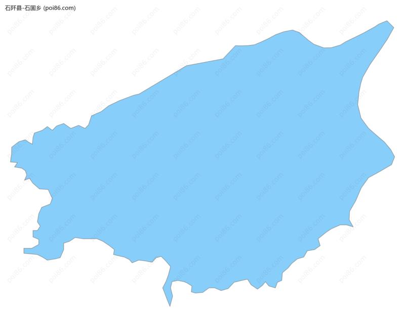 石固乡边界地图