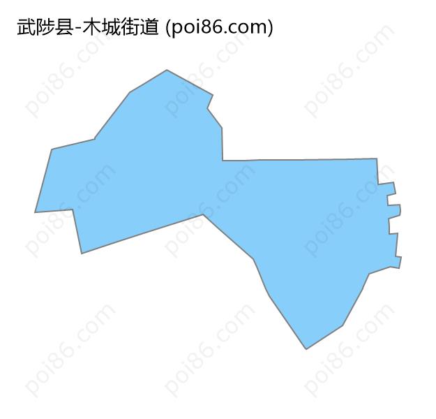 木城街道边界地图