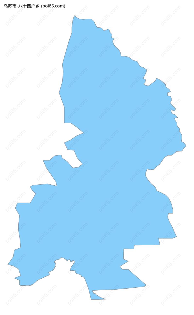 八十四户乡边界地图