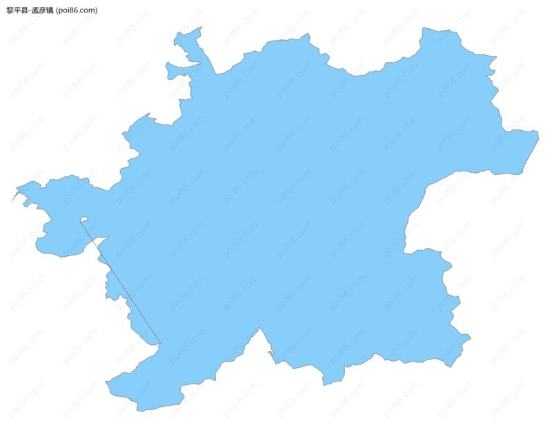 孟彦镇边界地图