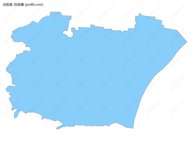 百良镇边界地图