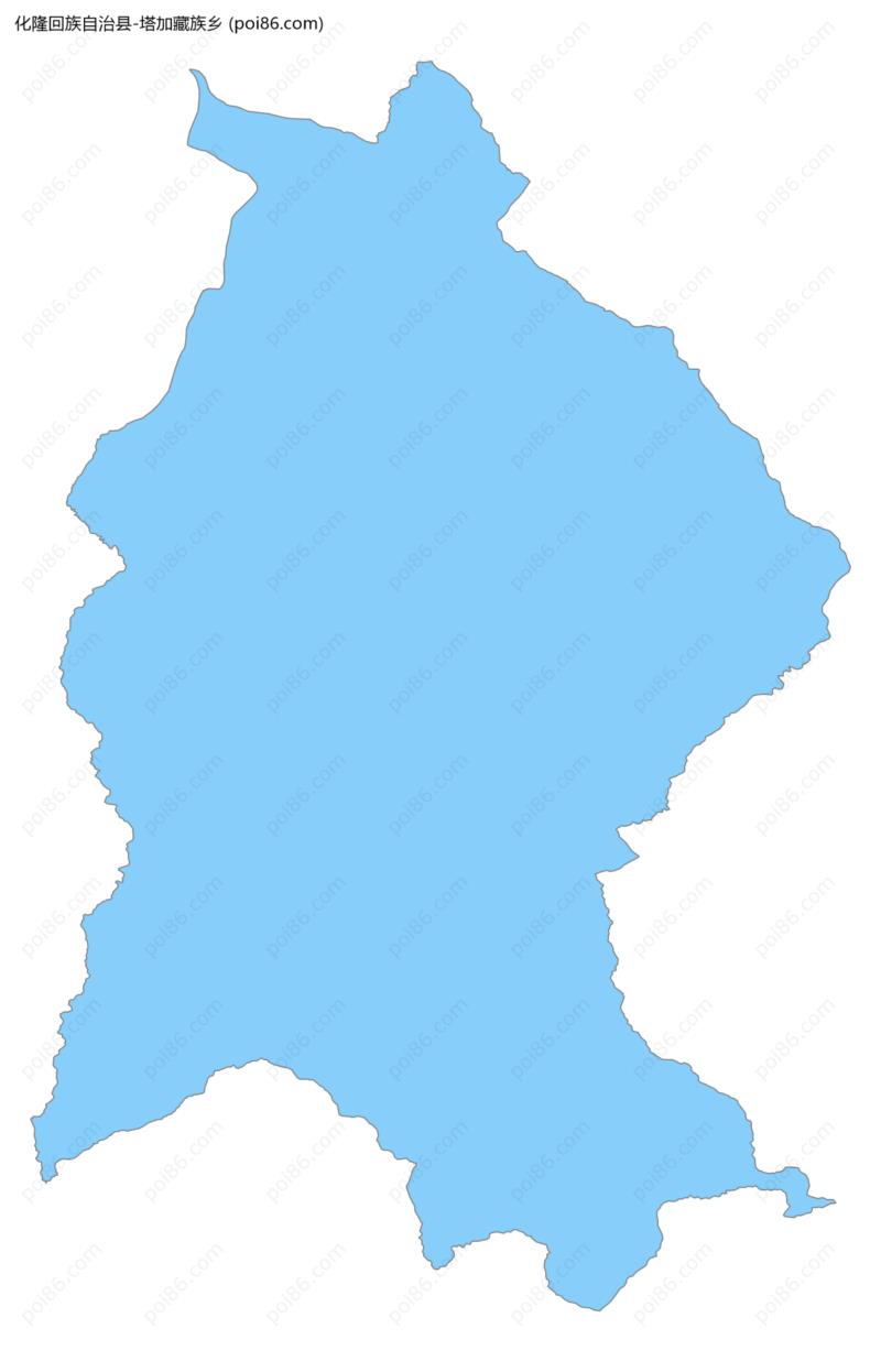 塔加藏族乡边界地图