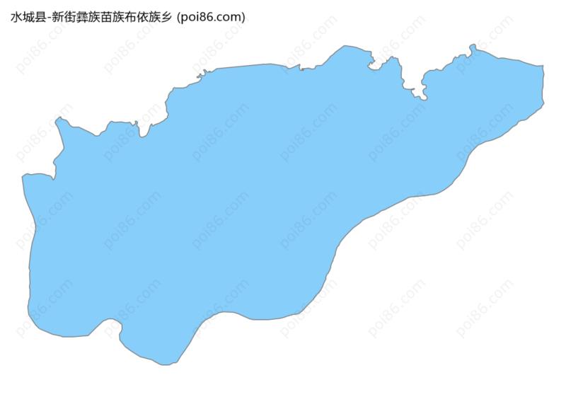 新街彝族苗族布依族乡边界地图